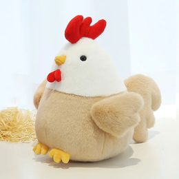 23CM Cute Chicken Plush Doll Toys Children Animal Hen Toy Boys Girls Sleeping Soft Stuffed Birthday Gifts 240510