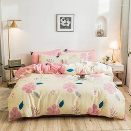 Bedding Sets 3pcs King Size Pink Lover Style Home Family Set Include Bed Sheet Duvet Cover Pillowcase