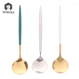 Spoons Multifunctional Stainless Steel Teaspoon For Dessert Ice Cream Stirring Coffee Small Kitchen Accessories