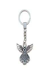 15Pcslots Alloy Keychain Angel Charms Pendants Key Ring Travel Protection DIY Accessories 388x425mm A453f8435791
