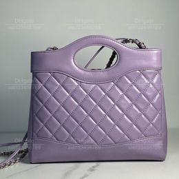 12A top Mirror quality luxury bag Classic Designer Bag Ladies handbag genuine cowhide Purple Chain bag diamond grid spring/summer casual Shoulder bag crossbody bag