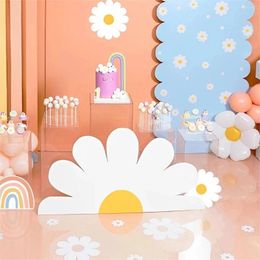 Party Decoration 1PC DIY Cardboard Cutout Daisy Themed Birthday Wedding Sunflower Balloon Backdrop Kids Baby Shower Decor Supplies