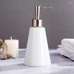 Liquid Soap Dispenser Ceramic Hand Sanitizer Bottle White Cone Press Nordic Shower Gel Shampoo Emulsion