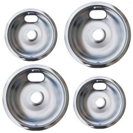 Tools 4pcs 6in 8in Drip Pans Replacement Electric Stove Burner Long Lasting Easy To Clean StickChrome-Plated Surface Energy Save