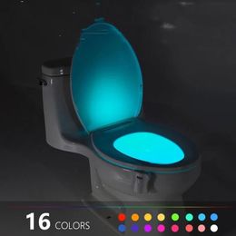 168 Color Backlight for Toilet Bowl WC Toilet Seat Lights with Motion Sensor Smart Bathroom Toilet Night Light LED Toilet Light 240422