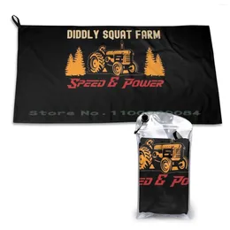 Towel Diddly Squat Farm Speed And Power Tractor Lover Retro Vintage Farming Quick Dry Gym Sports Bath Portable