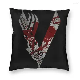 Pillow Vikings Logo Covers Mythology Ragnar Velvet Cute Throw Pillows Case For Car Sofa Living Room Home Decorative Pillowcase