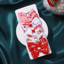 Hair Accessories 8Pcs Christmas Bows Hair Clips Set Girl Kids Christmas Decor Supplies New Year Party Decorations Baby Hair Accessories Wholesale