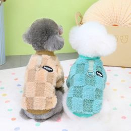Dog Apparel Small Clothes Autumn Winter Pet Fashion Plaid Sweater Cat Cute Desinger Pullover Puppy Harness Chihuahua Poodle Pomeranian