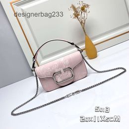 Cowhide Quality Purse Bags Embroidered Stud Vo Bag Trendy New Rock High Style Lady Small Square Version Valenteino Event Shoulder Women 2024 Summer YZ22