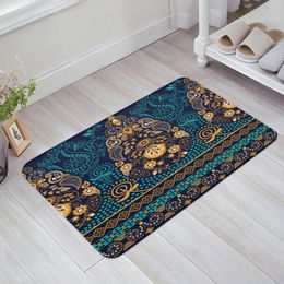 Carpets Art Islamic Flowers Leaves Living Room Doormat Carpet Coffee Table Floor Mat Study Bedroom Bedside Home Decoration Accessory Rug