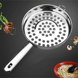 BigHole Colander Spoon Kitchen Strainer Creative Long Handle Stainless Steel Skimmer Pasta 240429