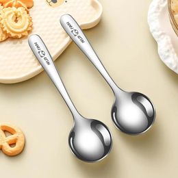 Spoons WORTHBUY 304 Stainless Steel Soup Ladle Thickened Long Handle Spoon Household Cute Tableware Kitchen Serving
