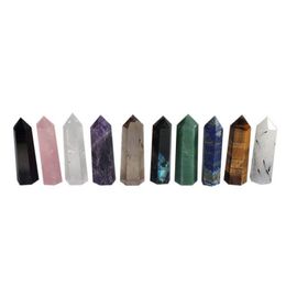 5~6cm Complete variety Natural Crystal Pillar Arts Energy stone Wand reiki Healing Obelisk Quartz Tower Gemstone Crystal Point Icihc Moqaa