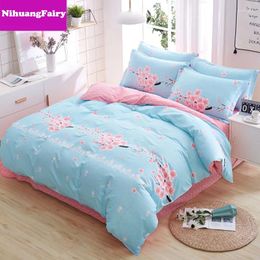 Bedding Sets Simple Pure Cotton Bed 4-piece Set Quilt Cover Sheet Student Dormitory Gift European And American 3-piece