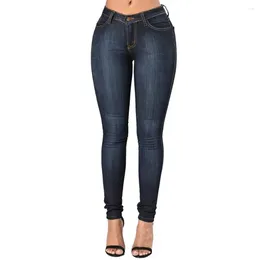 Women's Jeans Fashion Bottoms Durable Women Pants Slim Fit Pull-on Skinny With Pockets