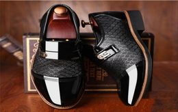 New Men Patent Leather Dress Shoes Pointed Toe Slip On Wedding Shoes Oxfords Man Office Suit4319604