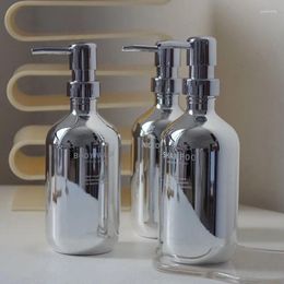 Liquid Soap Dispenser Silver Plated Mirror Shampoo Bottle Nordic Modern El Restaurant Plastic Home Bathroom Decoration Accessories
