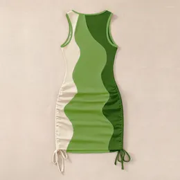 Casual Dresses Green Gradient Beach Dress Women Sexy Out Off-Shoulder Slim Maxi Elegant Long Sleeve Club Party Vestidos Y2K 2024 Summer