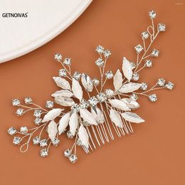 Hair Clips Wedding Comb Flower Bridal Hairpins Trendy Tiara Handmade Alloy Rhinestone Head Jewelry Accessories Gifts
