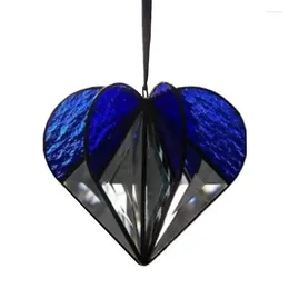 Decorative Figurines Heart Sun Catcher For Window | Fibreglass Catchers Valentines Day Decorations Pendant Handcrafted 3D Ornaments