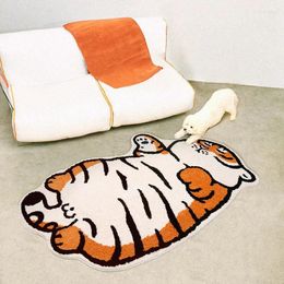 Carpets Cute Tiger Rug Children Cartoon Carpet Room Rugs Bedroom Floor Mat Absorbent Doormat Bedside Soft Furry For Living