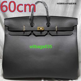 Bk Leather Handbag Trusted Luxury 60cm Platinum Bag Customized Platinum Bag Large Travel Bag Large Capacity Bag Genuine Leather Travel Bag Do have logo HBMROK