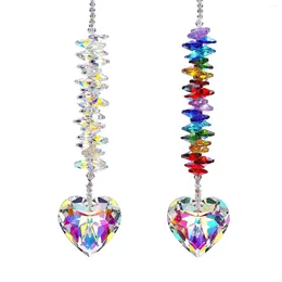 Decorative Figurines Crystal Sunlight Catching Pendant Hanging Colorful Beads Drop Lamp Ornament Car Garden Decor
