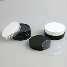 24 x 50g Travel Empty Black Pet Skin Care Cream Jar With Plastic Lids with Insert 5/3oz Cosmetic Containergood Pxokm Meind