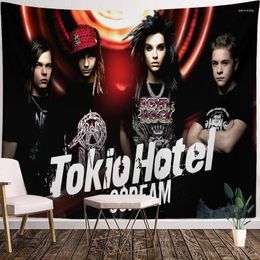 Tapestries 6 Sizes Tokyo-el Tapestry Wall Hanging Custom Club Living Room Bedroom Headboard Home Aesthetics Decoration Gifts For Friends