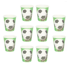 Disposable Dinnerware 50 Pcs Coffee Mugs Football Cup Party Paper Decorative Household Cups Beverage Drinking Printing Home Child
