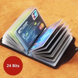 Storage Bags 24 Bits Holder Business Bank Card Pocket PVC Large Capacity Cash Clip Organiser Case Wallet Cardholder