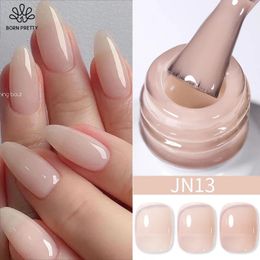 Jelly Nude Gel Nail Polish 10ml Light Pink Peach Translucent Colour UV Cure Varnish Art DIY at Home 240430