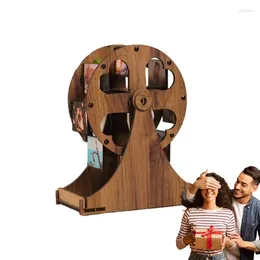 Frames Rotating Picture Frame Rotatable Desk Display Stand Vintage Tabletop Po Family Home Offices