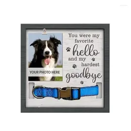 Frames Pet Picture Frame Memorials Dog Sentiment Collar Remembrance Sympathy Gift For Loss Home Decorations