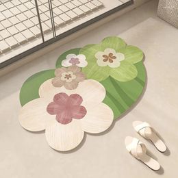 Bath Mats Bathroom Rugs Soft Diatomaceous Earth Floor Pad Mat Non-slip Super Absorbent Carpet Door Foot Rubber