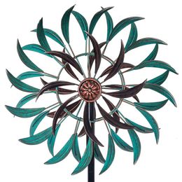 VEWOGARDEN 360 ° Outdoor Turbine, Wind Sculpture Wheel with Metal Stakes, Courtyard Art Decoration, Suitable for Courtyards, Lawns, and Gardens 63 * 13