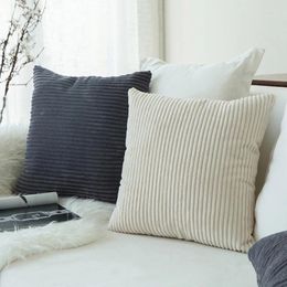Pillow Corduroy Cover 45x45cm Square Throw Bed Sofa Decoration