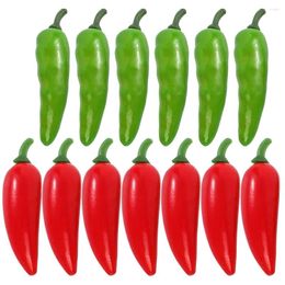 Decorative Flowers 40Pcs Fake Pepper Adornment Artificial Model Pography Prop