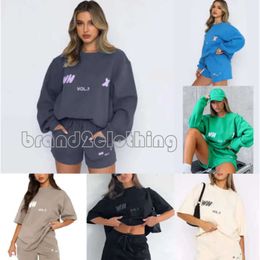 Designer White Women fox Tracksuits Two Pieces Short Sets Sweatsuit Female Hoodies Hoody Pants With Sweatshirt Loose T-shirt Sport Woman Clothes z6d