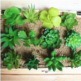 Decorative Flowers ZAKKA Simulation Office Mini Potted Plants Green Succulents DIY Home Fairy Garden Decoration Supplies 20pcs/lot