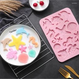 Baking Moulds Underwater World Conch Shell Starfish Silicone Mould 3D DIY Chocolate Biscuit Candy Cake Decoration Mould Tools