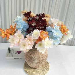 Decorative Flowers 1Pc Exquisite And Realistic Home Decor With Snowflake Peony Cluster Artificial