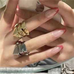 Designer Westwoods three section armor ring can open Saturns exaggerated neutral style high street women and mens Nail