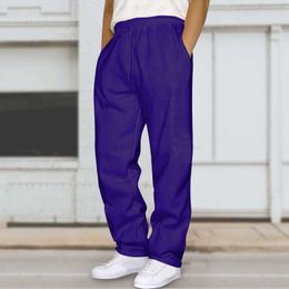 Men's Pants Mens casual sports pants running exercise pants gym sports pants mens loose jogging hip-hop sports pants 2024 Y240513