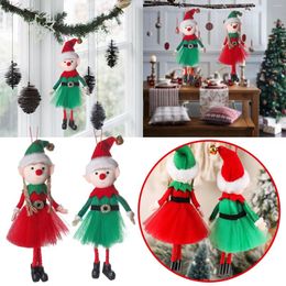 Decorative Figurines Christmas Beaded Garland For Tree Angel Ornaments Doll Hanging Decorations H Cute