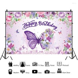 Party Decoration 1set Cute Animal Butterfly Backdrops For Kids Birthday Celebrate Girls Boy Baby Shower Decorations Pography Background