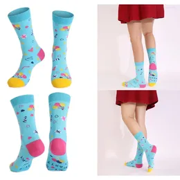 Women Socks B36D 1 Pair Funny Novelty Pattern Cotton Colourful Casual Gifts Men High Ankle Bicycles