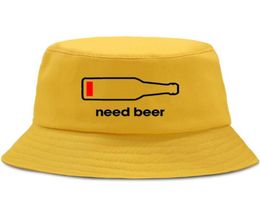 Wide Brim Hats Need Beer Harajuku Hip Hop Bucket Hat Fashion Funny Fishing Men Women Sun Shade Casual Outdoor Fisherman8477571