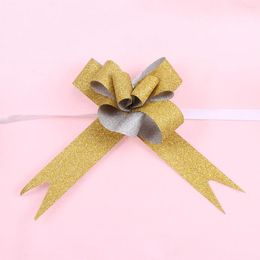 Gift Wrap Glitter Pull Bows Knot For Basketss String Wrapping Flower Basket Wedding Car Decoration (Random